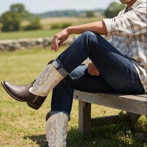 Laredo Brown and Cream Men's Boots